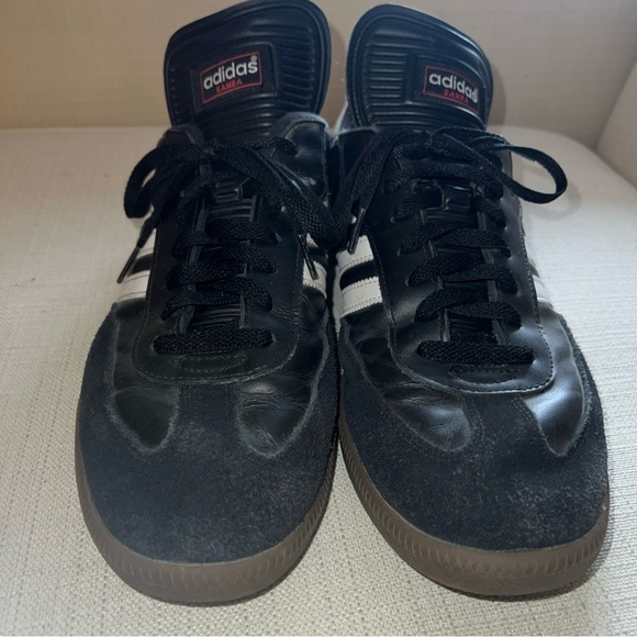 adidas | classic samba black leather sneakers MENS 13 - Picture 3 of 11
